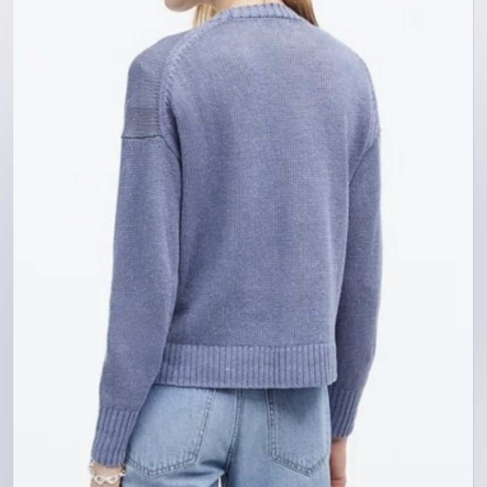 Madewell 100% Linen Drop Shoulder Sweater, Size S, GUC - Picture 2 of 9